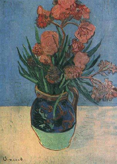 Vincent Van Gogh Vase with Oleanders oil painting image